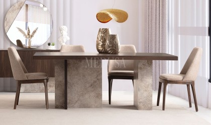 Medusa Home Mobilya - Asya Yemek Masası - Sabit Yemek Masaları