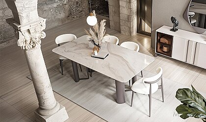 Medusa Home Mobilya - Base Yemek Masası - Sabit Yemek Masaları