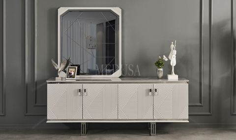 Medusa Home - Clara Beyaz Konsol