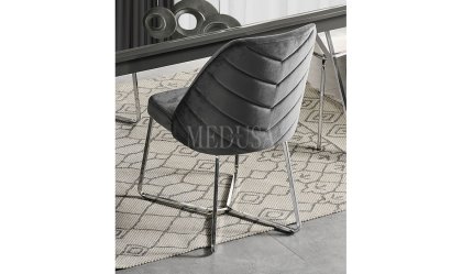 Medusa Home - Max Antrasit-Silver Sandalye 02